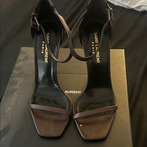 Saint Laurent Dark Brown Women's Heels